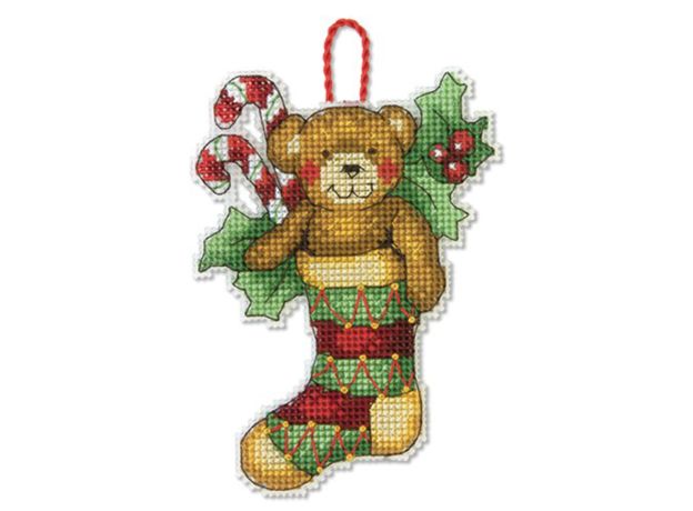 DIMENSIONS_70-08894Bear Ornament / Украшение Медведь. Новогодняя игрушка