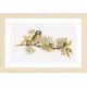 Набор для вышивки крестом LanArte Blue tit and blossoms Голубая синица и цветы