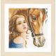 Набор для вышивки крестом LanArte Woman and horse Женщина и лошадь