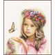 Набор для вышивки крестом LanArte Angel with butterflies "Ангел с бабочками"