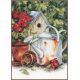 Набор для вышивки крестом LanArte Watering can & birdhouse Садовая лейка и скворечник