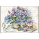 Набор для вышивки крестом LanArte Hydrangea on a bench Гортензия на скамейке