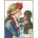 Набор для вышивки крестом LanArte Girl & Dog "Девочка и собака"