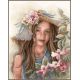Набор для вышивки крестом LanArte LITTLE GIRL WITH HAT Маленькая девочка в шляпе