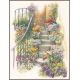 Набор для вышивки крестом LanArte Flower stairs "Цветочные ступеньки"