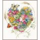 Набор для вышивки крестом LanArte A heart of flowers Сердце цветов