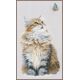 Набор для вышивки крестом LanArte Flower FOREST CAT Лесной кот