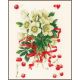 Набор для вышивки крестом Lanarte, 22х34, ткань 27, "A hellebores gift"